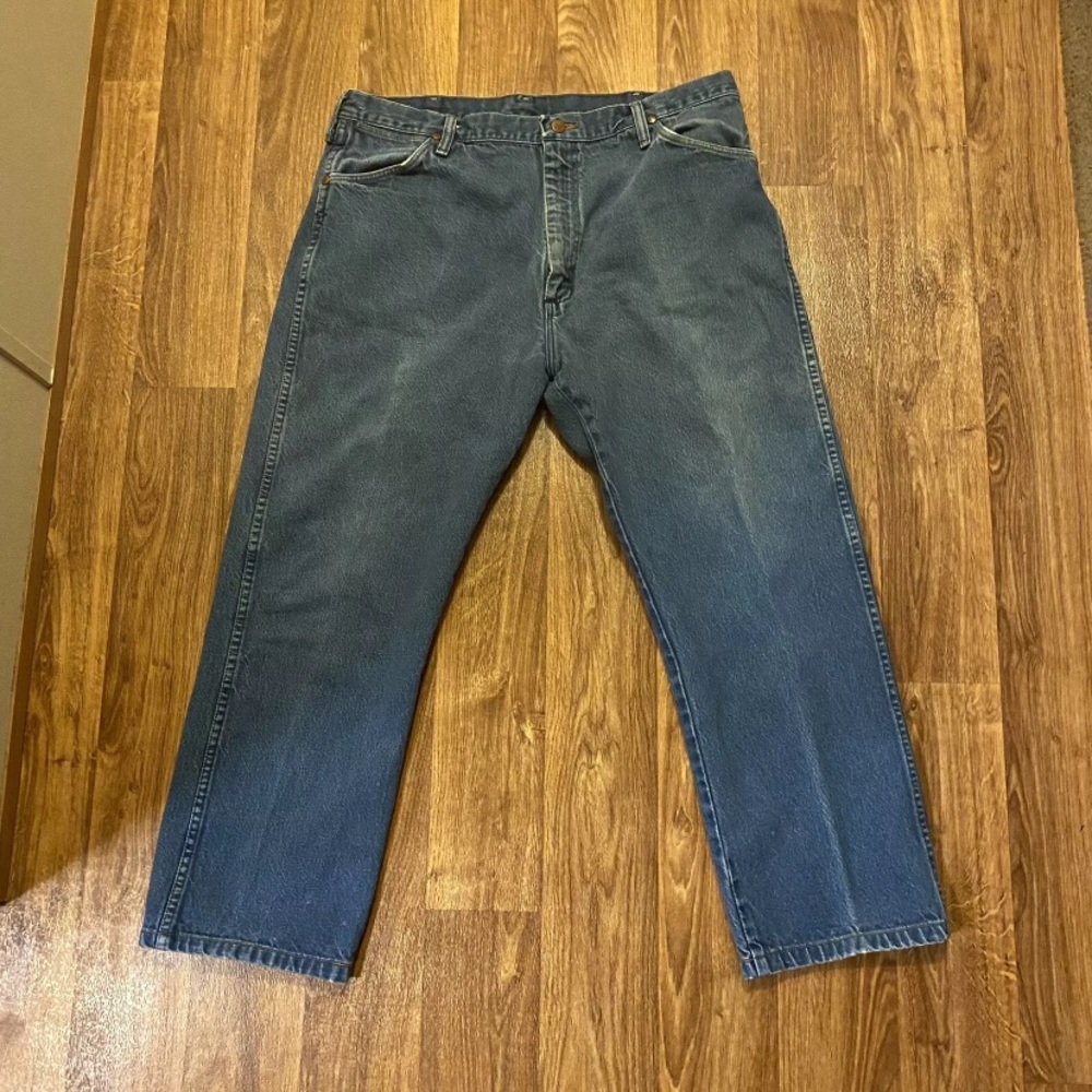 Vintage Wrangler Boot Cut‎ Jeans Blue Denim Made In USA 38x30